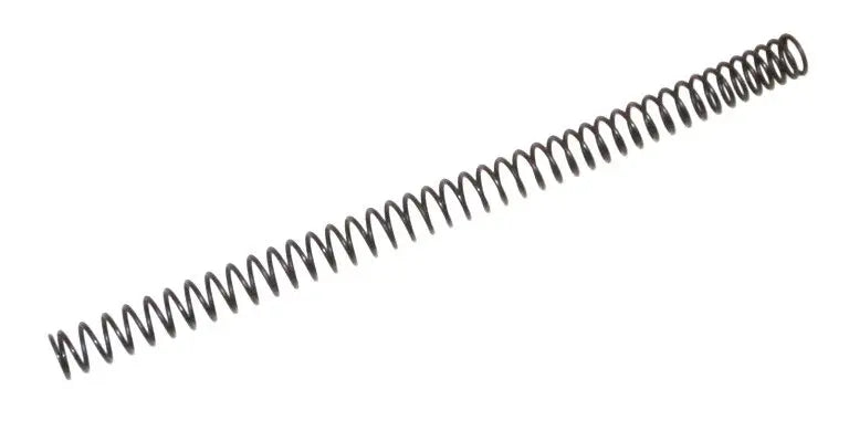 Fjeder M140 til AWS338LM for airsoft snipergeværer, tæt på hvid baggrund