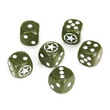Militær Terninger, 6 stk 101 Inc