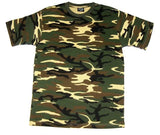 Woodland camouflag t-shirt lavet af 100% bomuld