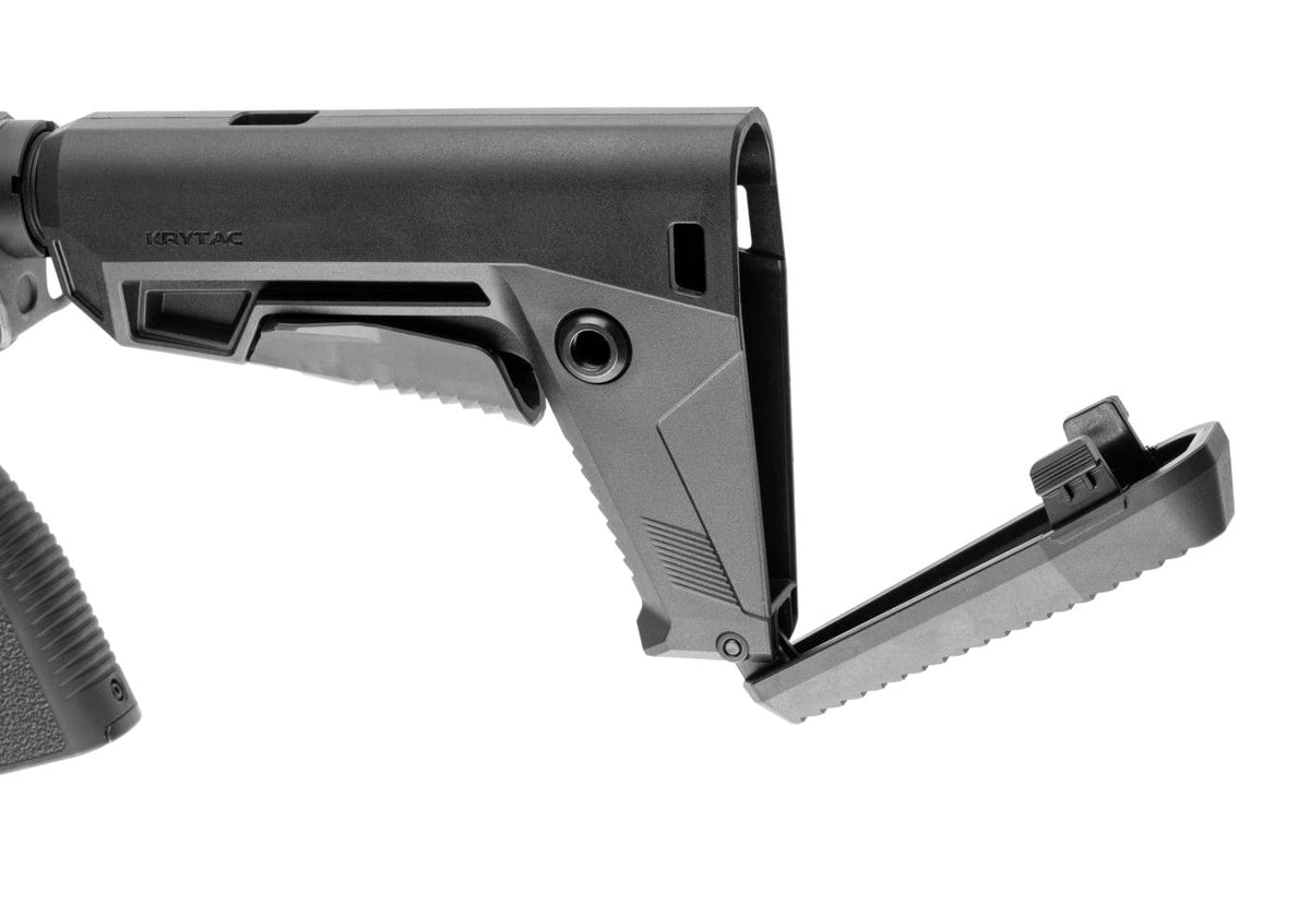 Krytac Trident MK3 SPR-M airsoftgevær i sort farve, set fra siden.