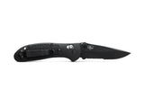 Benchmade 551SBK-S30V Griptilian foldekniv med sort CPM-S30V drop-point blad og sort Grivory-skæfte