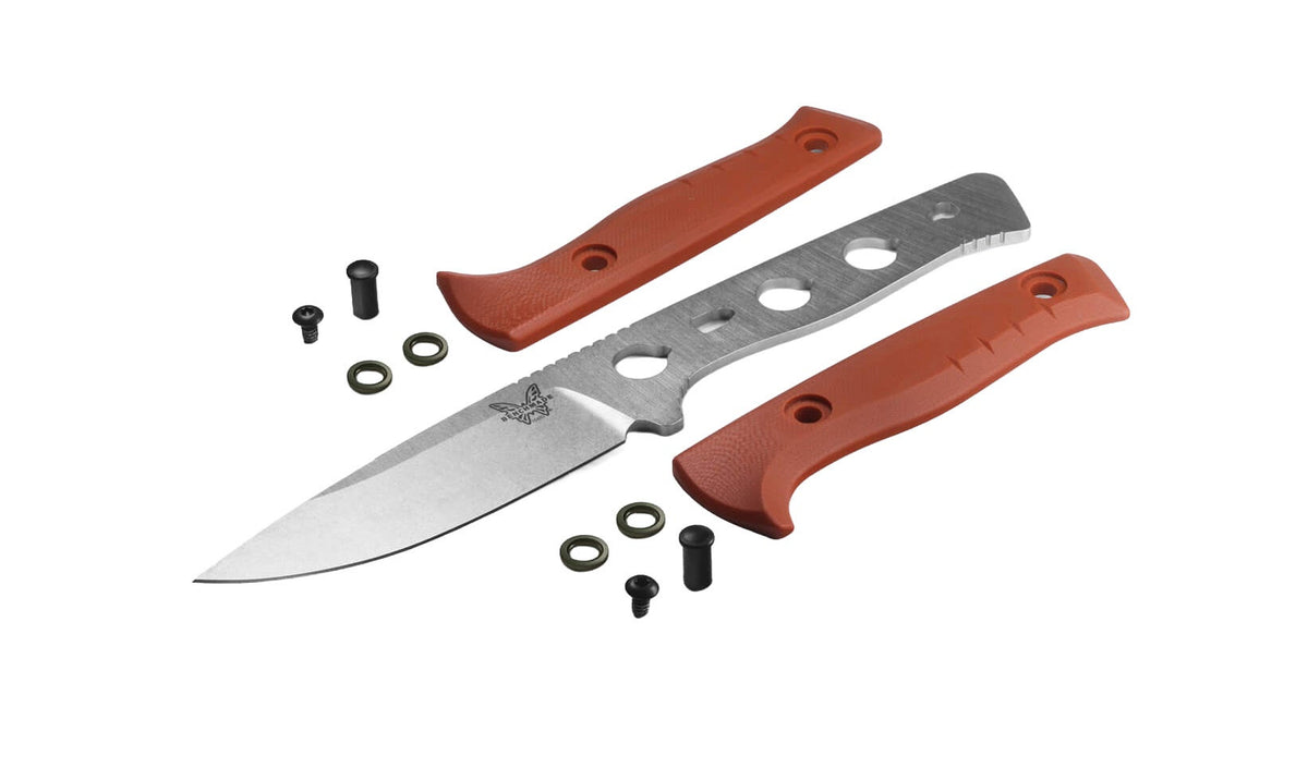 Benchmade 15650-01 SlipRidge Fixed jagtkniv med MagnaCut Drop point-blad og orange G10-skæfte
