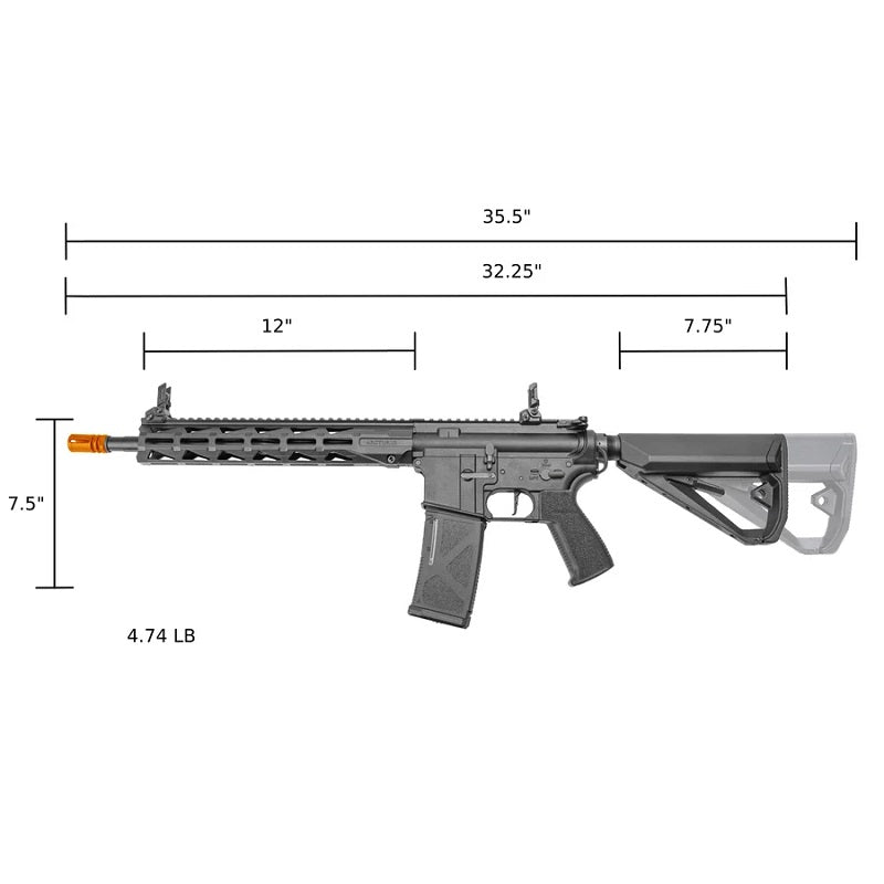 Arcturus LWT MK-III Carbine 12,2" AEG SE, Sort – billede 5