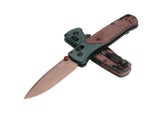 Benchmade 535FE-2602 Bugout foldekniv i Taiga Green med CPM-S90V drop-point blad og skæfte i aluminium og brun Canvas Micarta