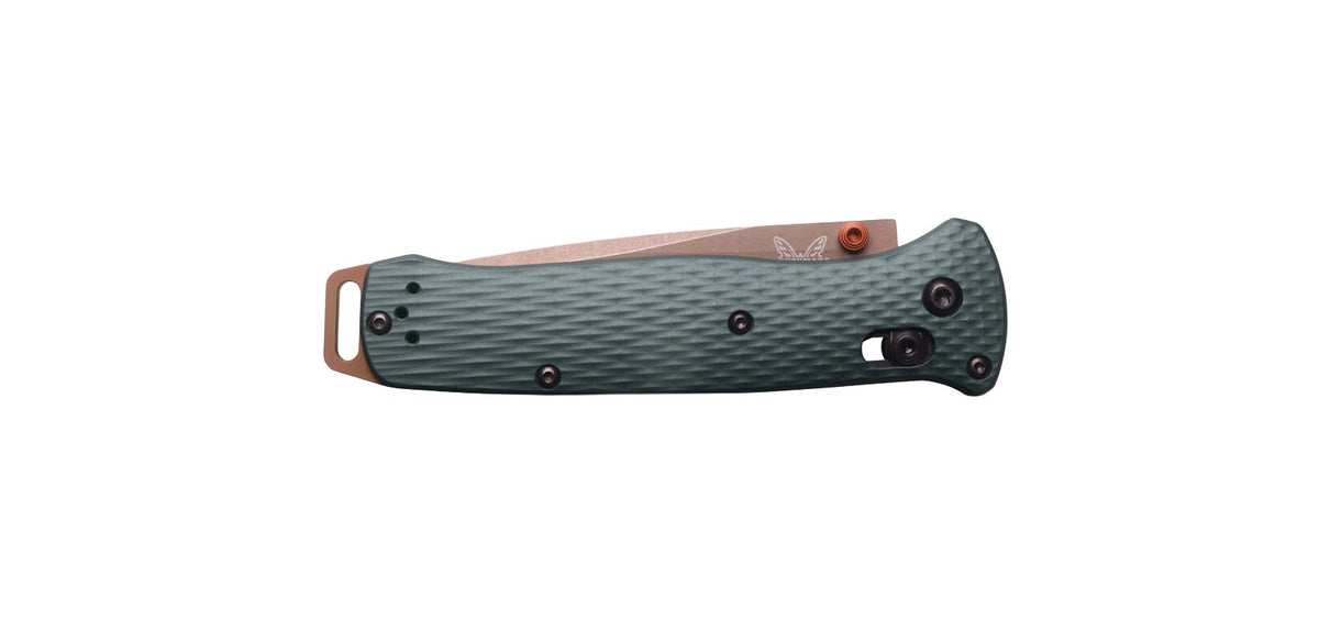 Benchmade 537FE-2601 Bailout foldekniv i Taiga Green med CPM-S90V tanto-blad og skæfte i anodiseret aluminium