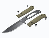 Benchmade 539GY Anonimus kniv med fast blad, grå Cerakote CPM-CruWear drop-point blad, OD Green G10-skæfte og Boltaron-skede