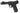 Action Army AAP01 sort gaspistol, venstre side, til hardball