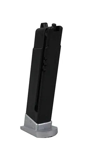 Airsoft magasin, manuel, M92FS, sølv 12 skuds