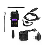 Baofeng UV-9R Plus Walkie Talkie set med radio og tilbehør