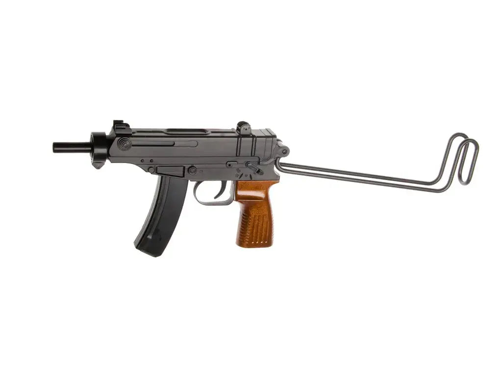 CZ Scorpion Vz61 manuel riffel, set fra siden med et foldet skæfte