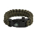 Cobra armbånd i army grøn paracord med sort spænde