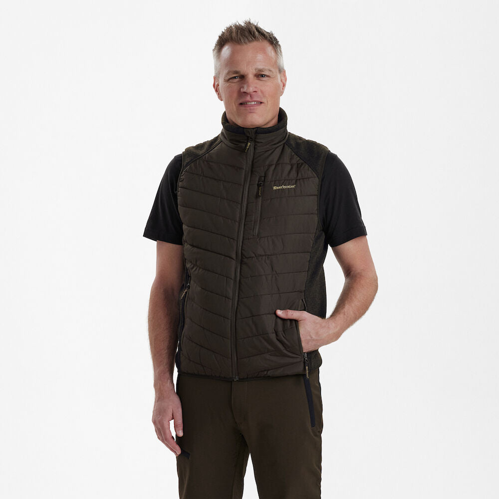 Deerhunter MOOR vatteret vest med strik, Brown Leaf