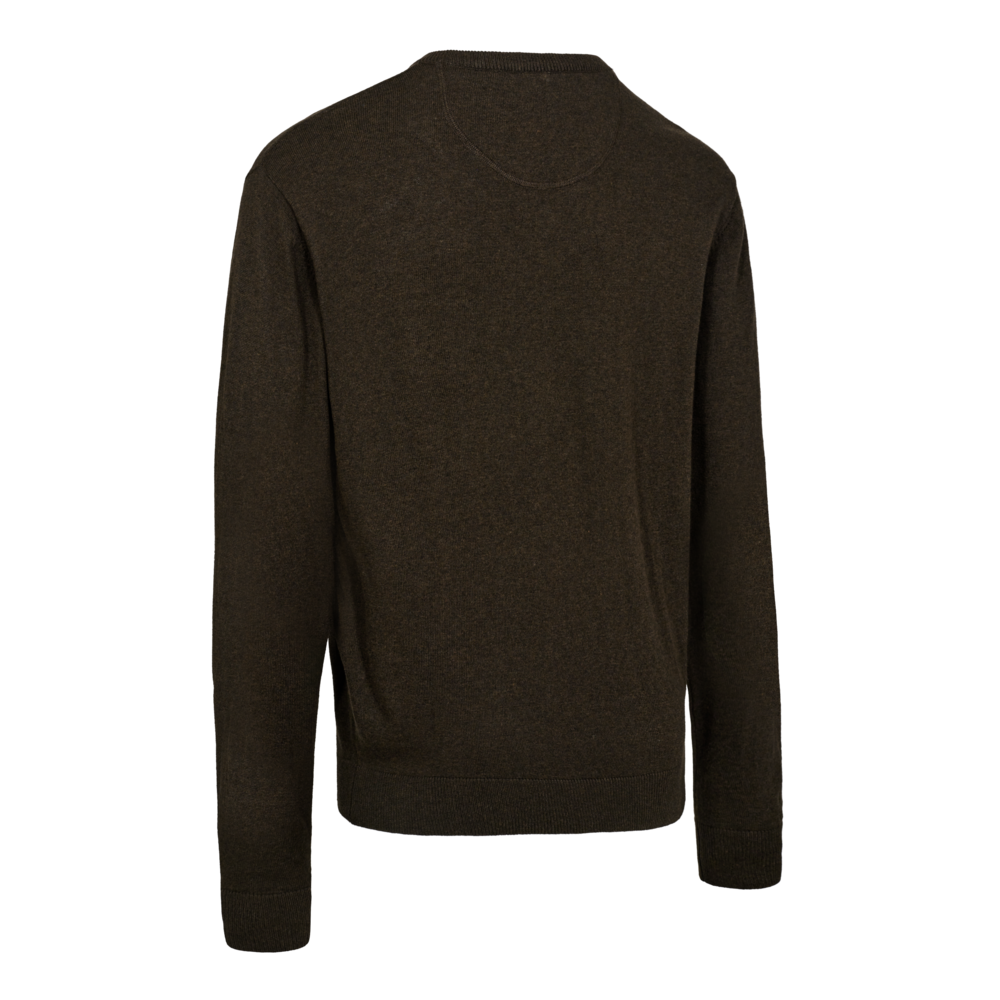 Deerhunter HARRINGTON strik med V-hals, Brown melange