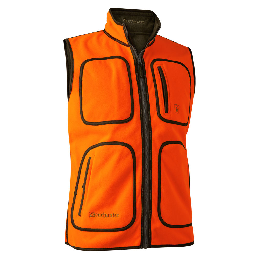 Deerhunter GAMEKEEPER vendbar fleecevest, Safety Orange