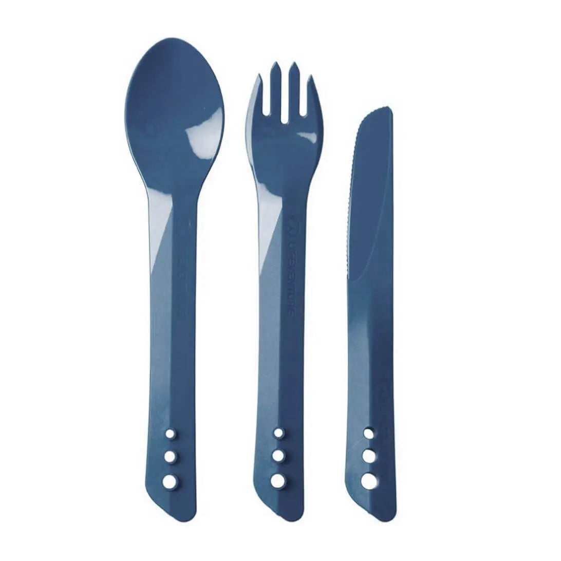 Lifeventure Ellipse bestiksæt Navy Blå, campingbestik til outdoor