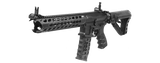 G&G CM16 Predator airsoftgevær i sort. Sidedetalje af KeyMod front.