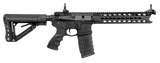 G&G CM16 Predator Sort airsoftgevær med aggressiv front, detaljebillede