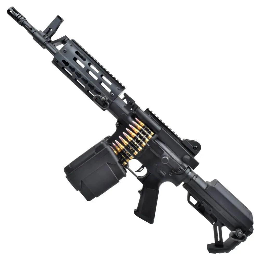 Golden Eagle LMG airsoft riffel i fuld metal med Keymod front