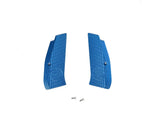Grip shells, blå alu, CZ logo, CZ SP-01 Shadow Action Sport Games