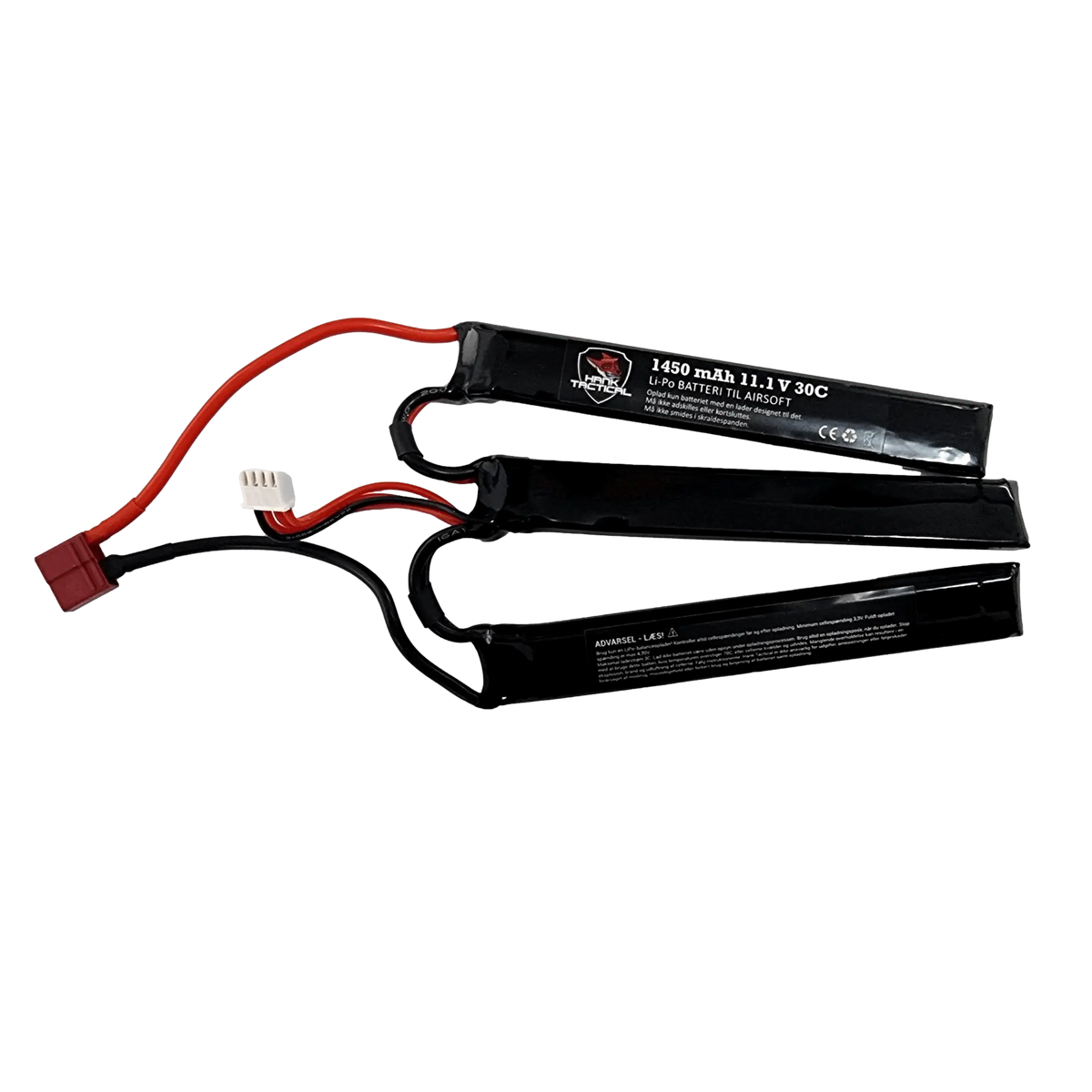Hank Tactical LiPo 11.1V 1450mAh Crane DEAN batteri til airsoft.