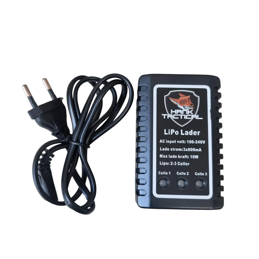 Hank Tactical Li-Po Lader til 7,4V og 11,1V batterier