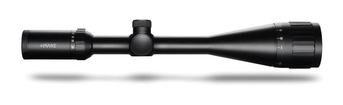 Hawke Vantage IR Kikkert 4-12X50 AO. Sort kikkertsigte på hvid baggrund.