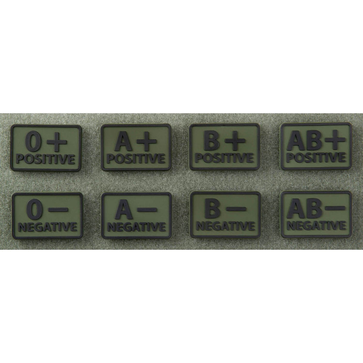 Helikon-Tex Blodtype Patch i oliven grøn med A/Rh- type