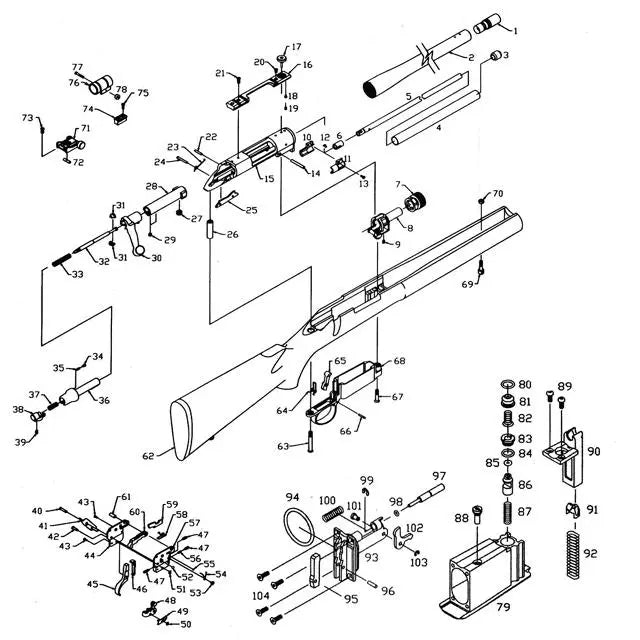 Tegning af KJ Works M700 del #36