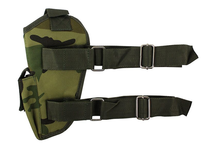 Lårhylster Woodland pistol med magasinlomme, bagsidevisning