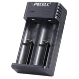 PK Cell 18650 Dual Oplader med to batterier.