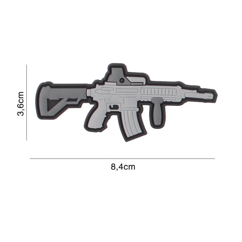 Patch M4 gevær i 3D med sigte til tøj eller udstyr