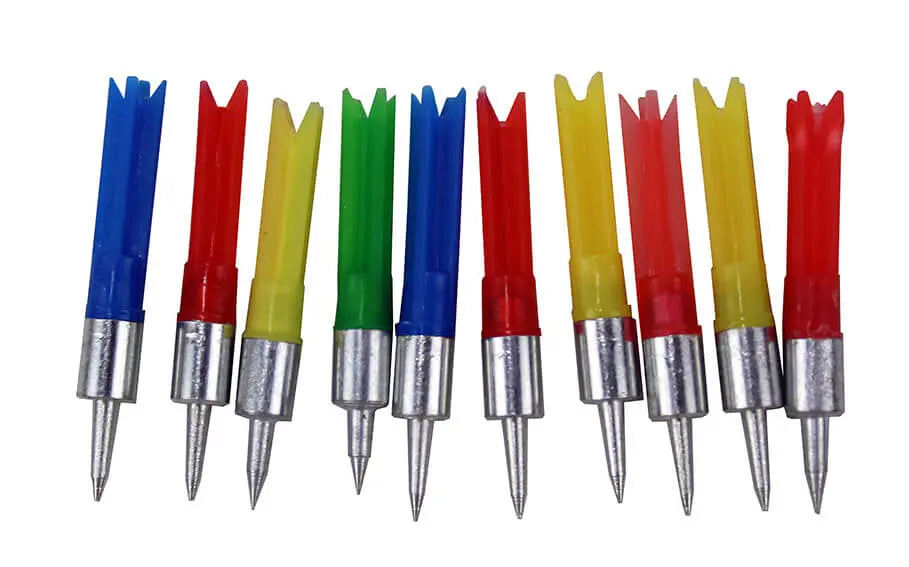 Pile i plast, 10 stk, 5,5mm(.22) til luftgevær i assorterede farver