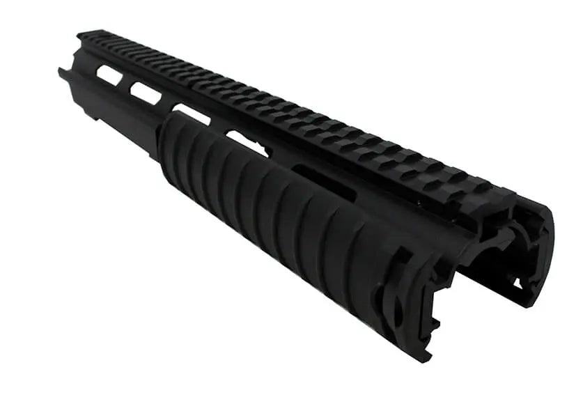 Bagside af C41 RIS-skinne til M14 airsoft gevær i sort metal