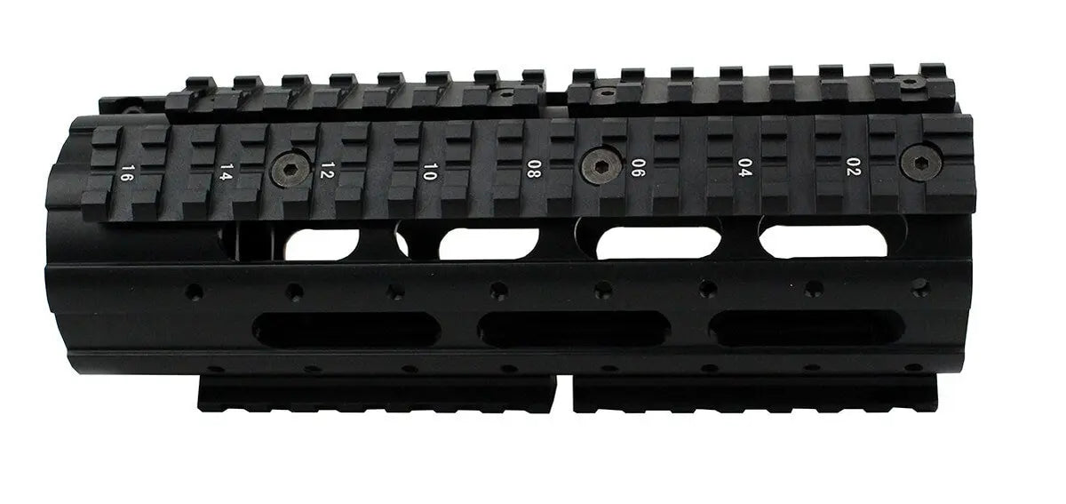 R.I.S til M4 airsoft gevær front, med monteringspunkter