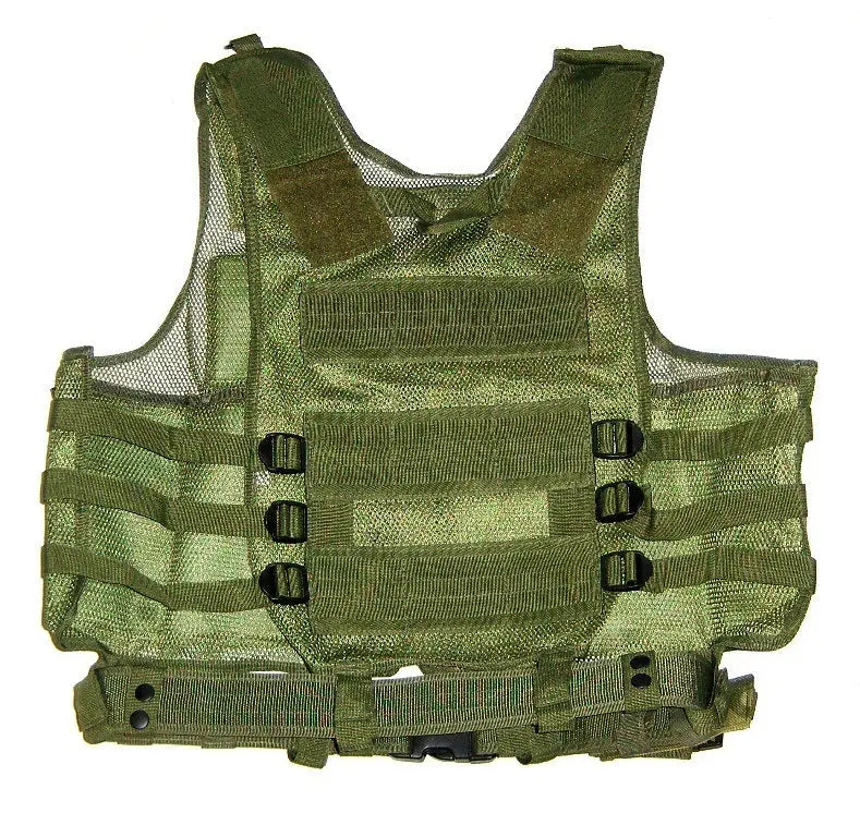 Taktisk vest, woodland camo, full sæt, one size