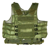 Taktisk vest, woodland camo, full sæt, one size