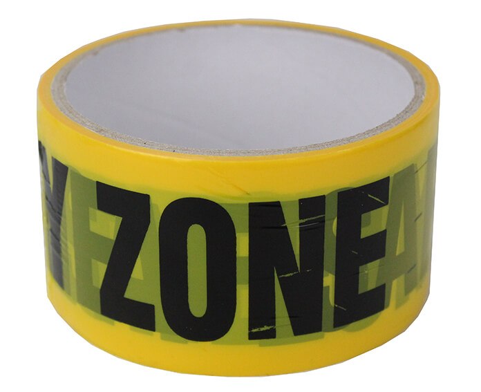 Sikkerhedszone tape bagside udpakning