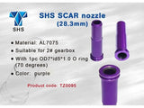 Nozzle, air, SCAR, 28,3mm, i aluminium med O-ring SHS