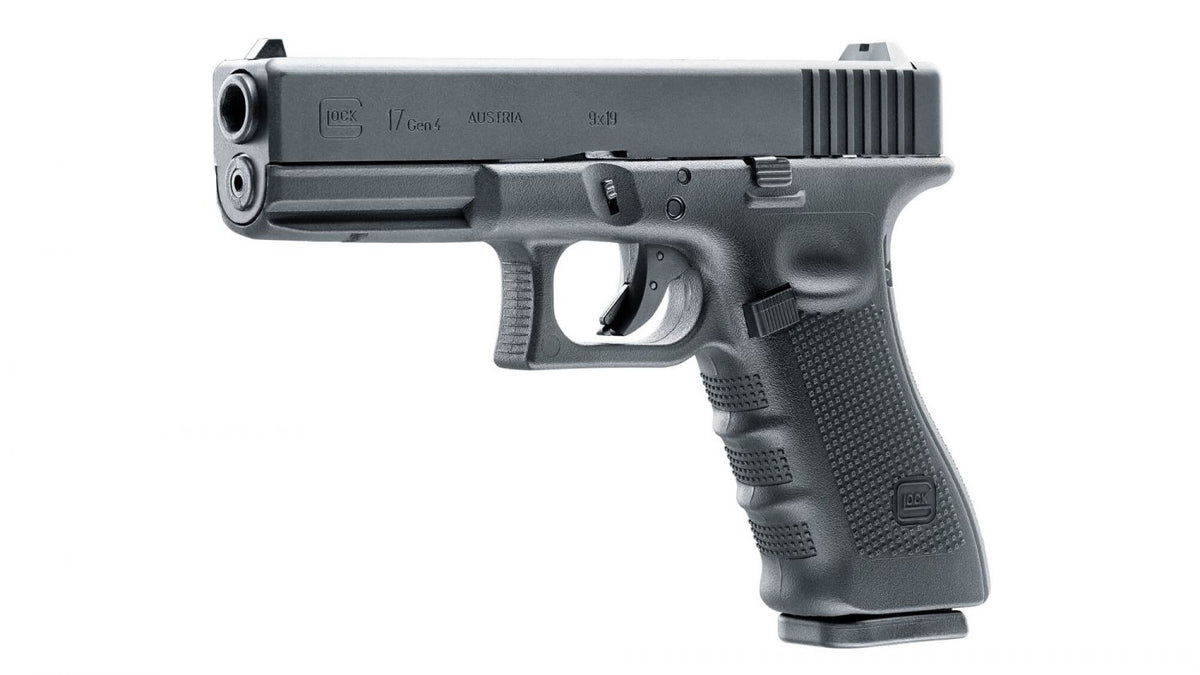 Umarex Glock 17 Gen4 GBB airsoft pistol i sort baggrund