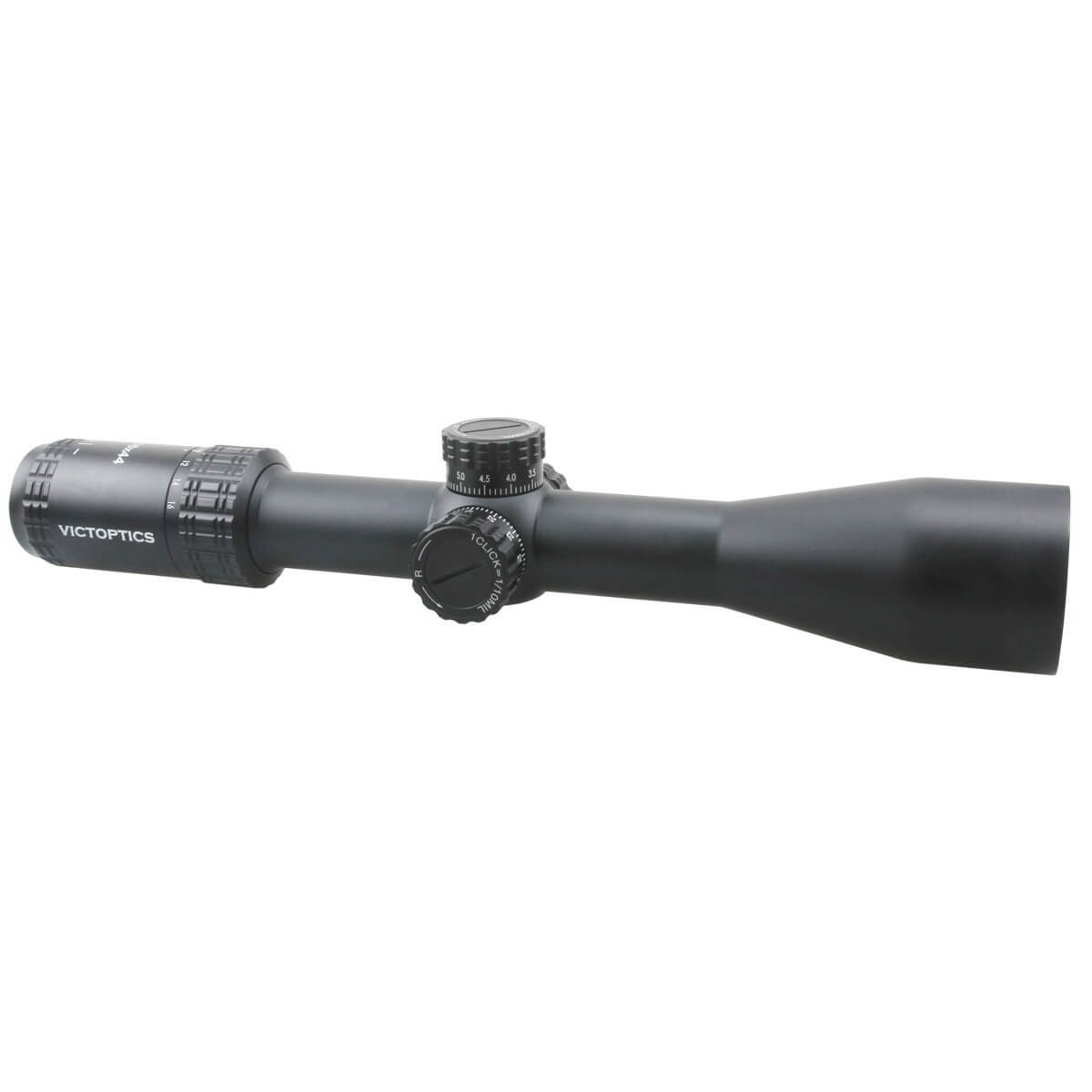 Victoptics AGN 4-16x44 kikkertsigte fra siden på hvid baggrund