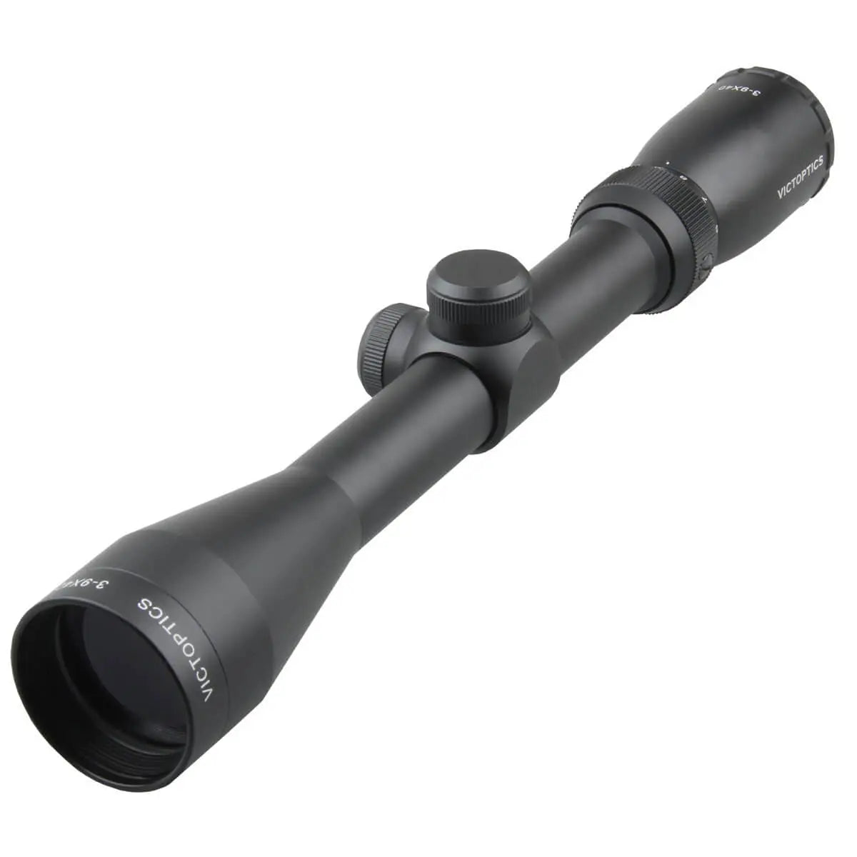 Victoptics PAC 3-9X40 kikkert i sort på hvid baggrund