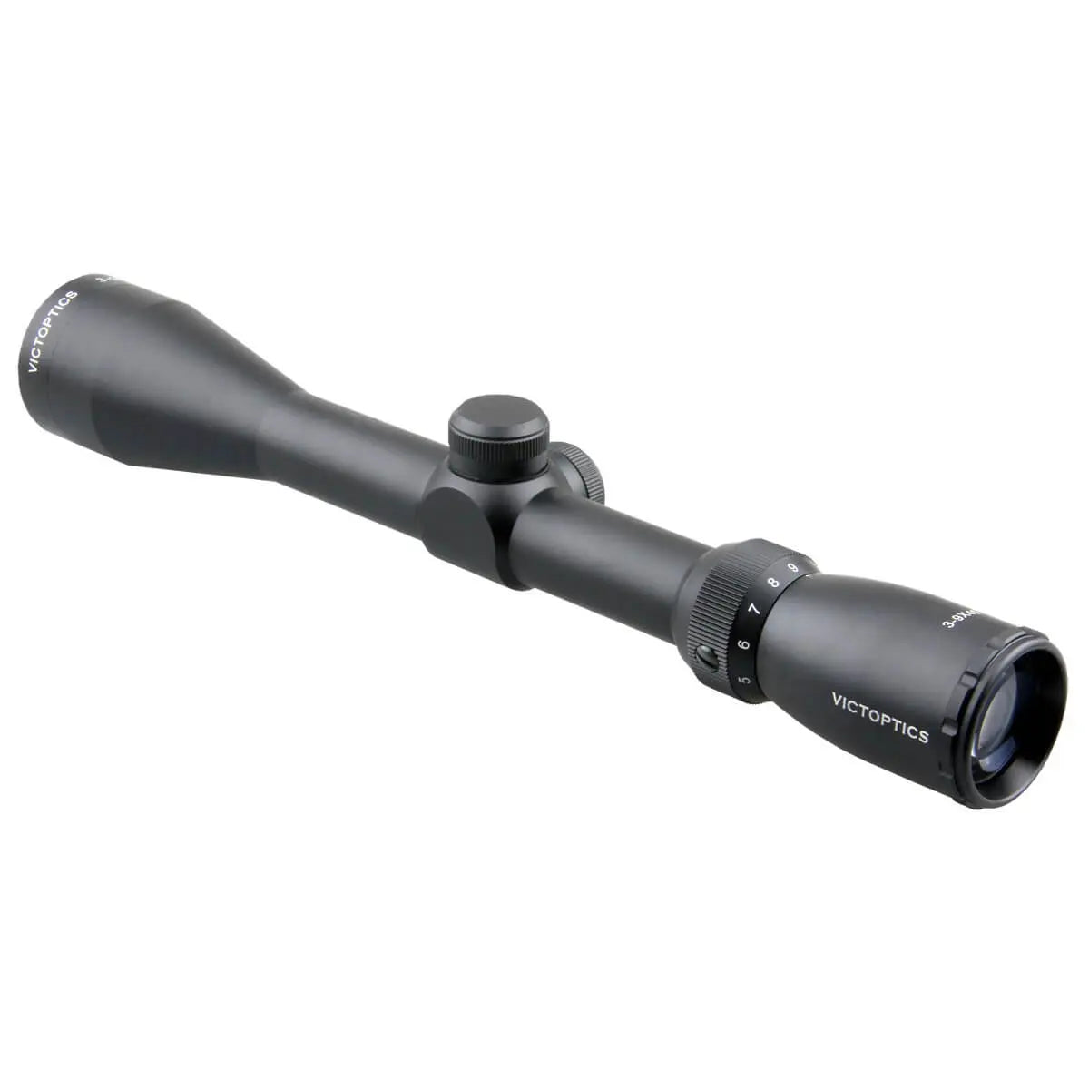 Victoptics PAC 3-9X40 kikkert i sort med justerbar zoom og montering.