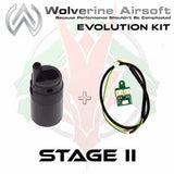 Wolverine Airsoft Stage 2 Evolution kit til F2000, sort dyse, ledningsnet, aftrækker