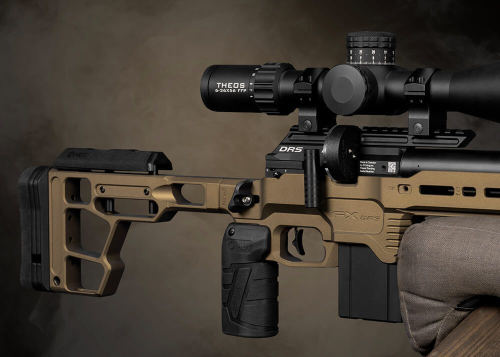 FX DRS MKII Pro MDT Sniper PCP-luftgevær i 4,5 mm med MDT-chassis i aluminium