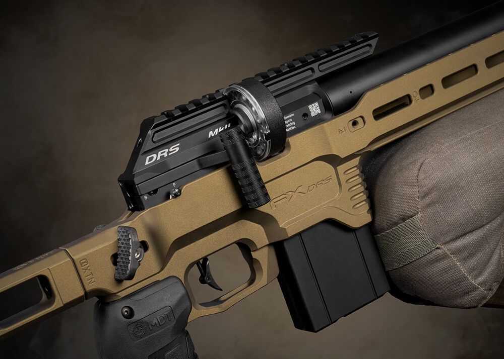 FX DRS MKII Pro MDT Sniper PCP-luftgevær i 4,5 mm med MDT-chassis i aluminium