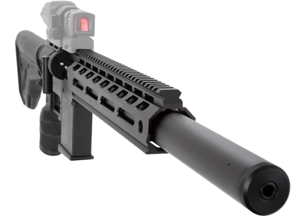 FX DRS Tactical 700 PCP-luftgevær i 4,5 mm med langt løb, UG-1 greb og Arca-Swiss-skinne