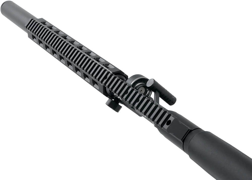 FX DRS Tactical 700 PCP-luftgevær i 4,5 mm med langt løb, UG-1 greb og Arca-Swiss-skinne