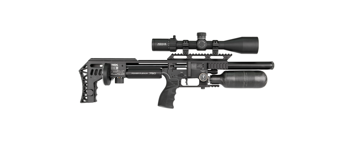 FX Impact M4 Compact sort PCP-luftgevær i 4,5 mm, kompakt bullpup